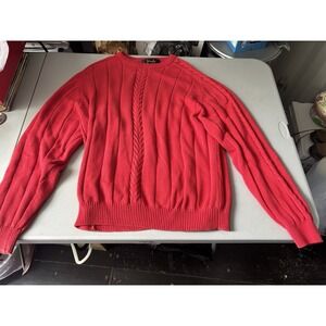 Pringle Cable Knit Cotton Sweater Size XXL Men's Magenta Red